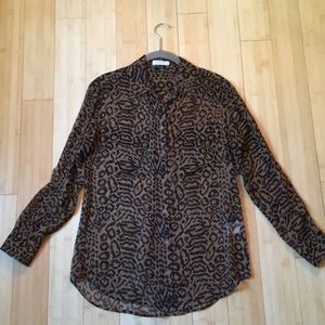 Equipment sheer blouse